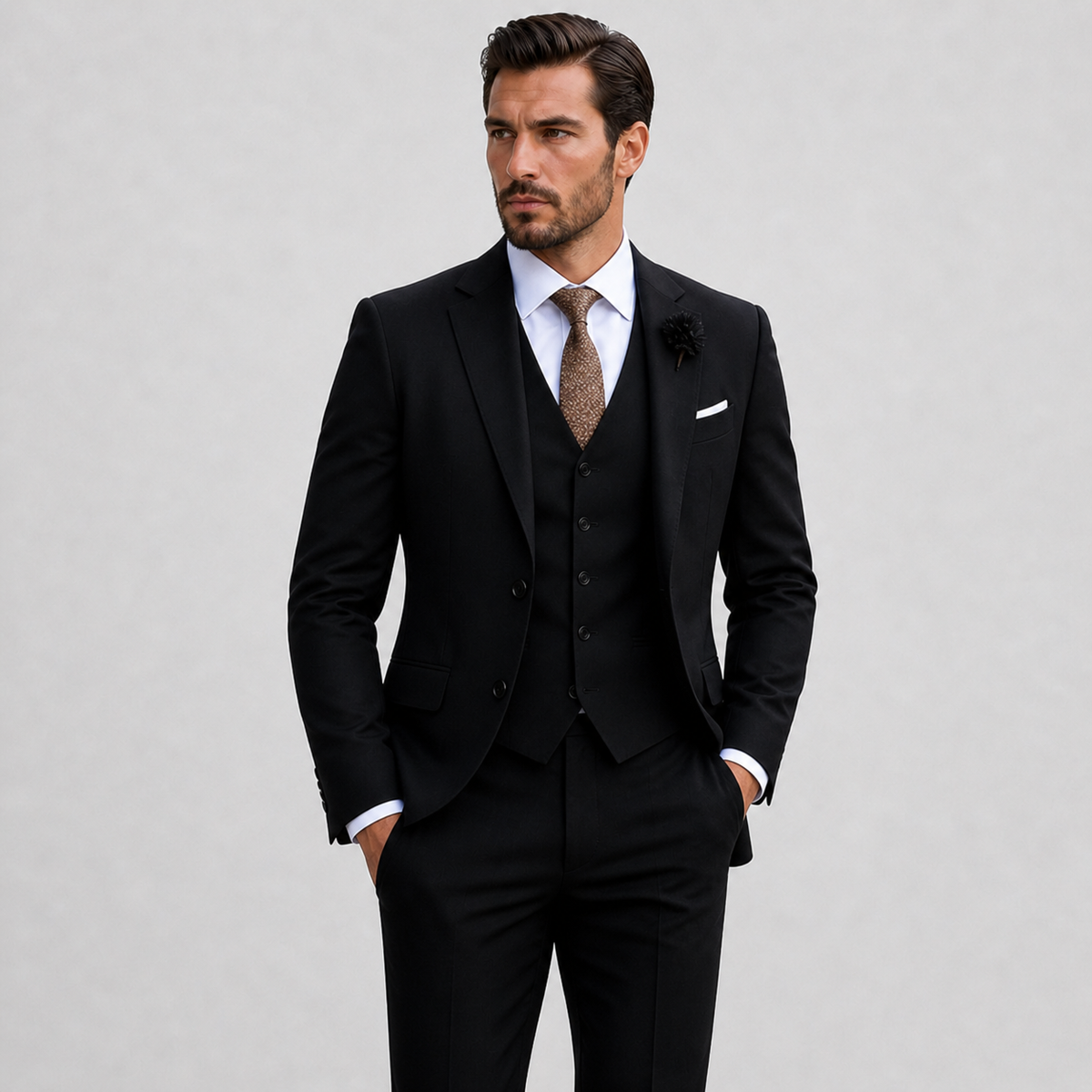 Men’s Three-Piece Slim-Fit Suit