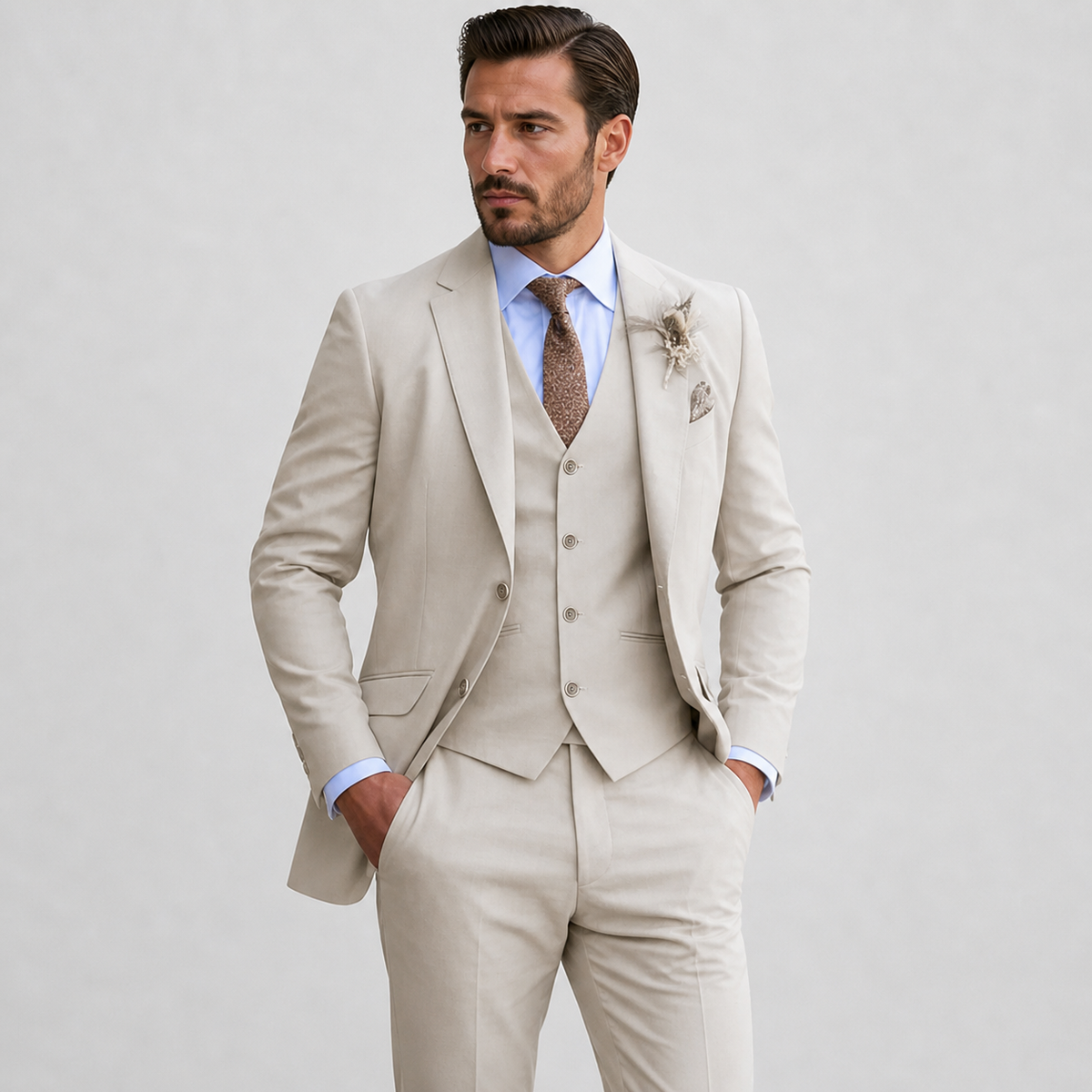 Men’s Three-Piece Slim-Fit Suit