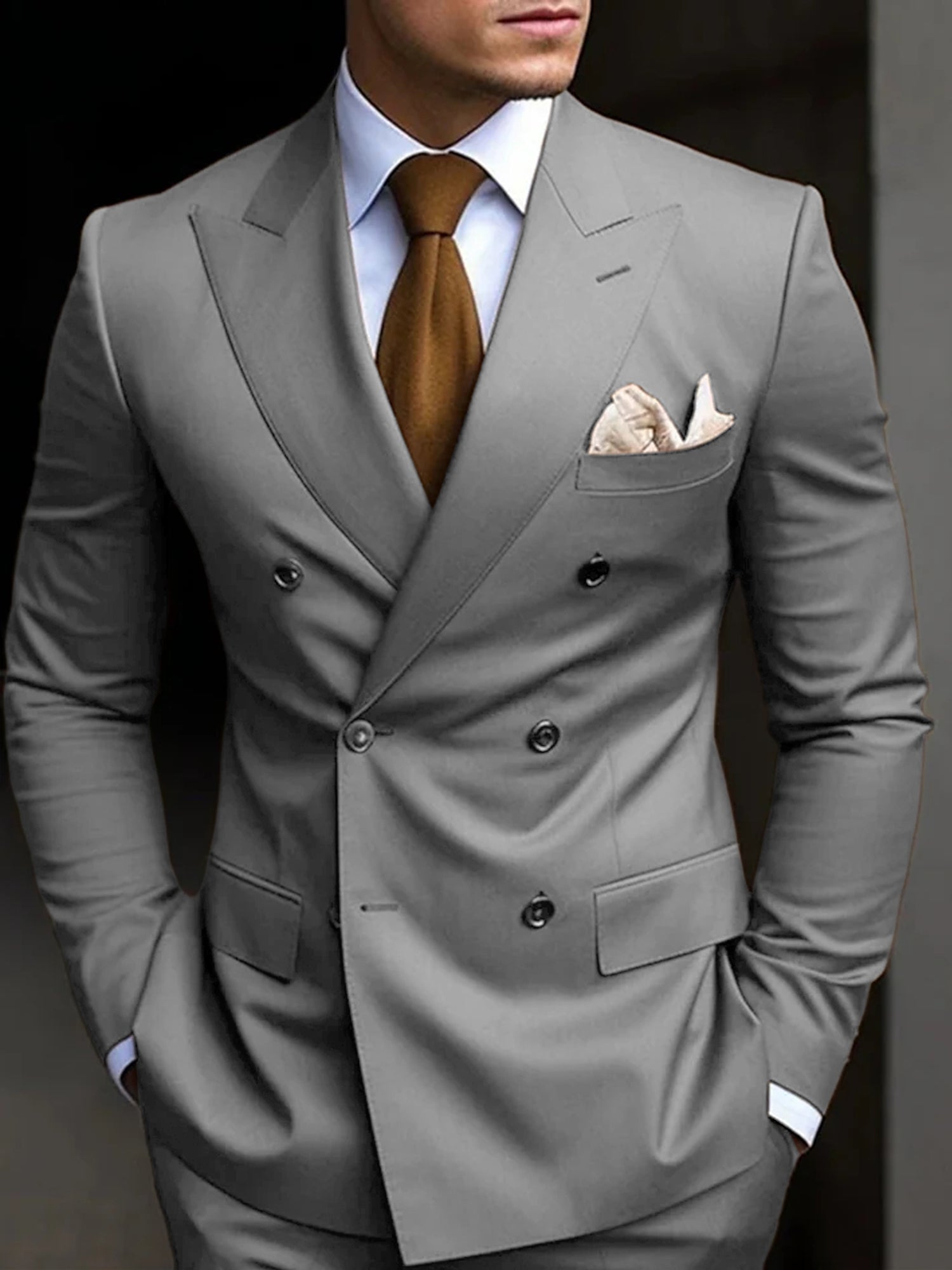 Men’s Two-Piece Double-Breasted Suit