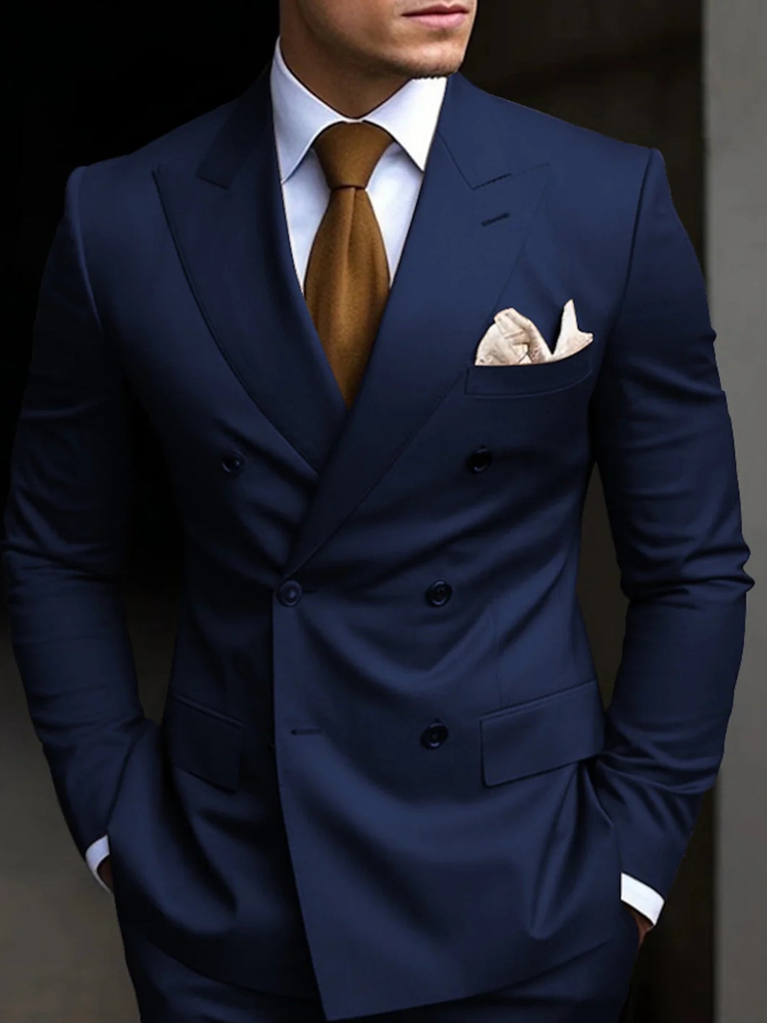 Men’s Two-Piece Double-Breasted Suit