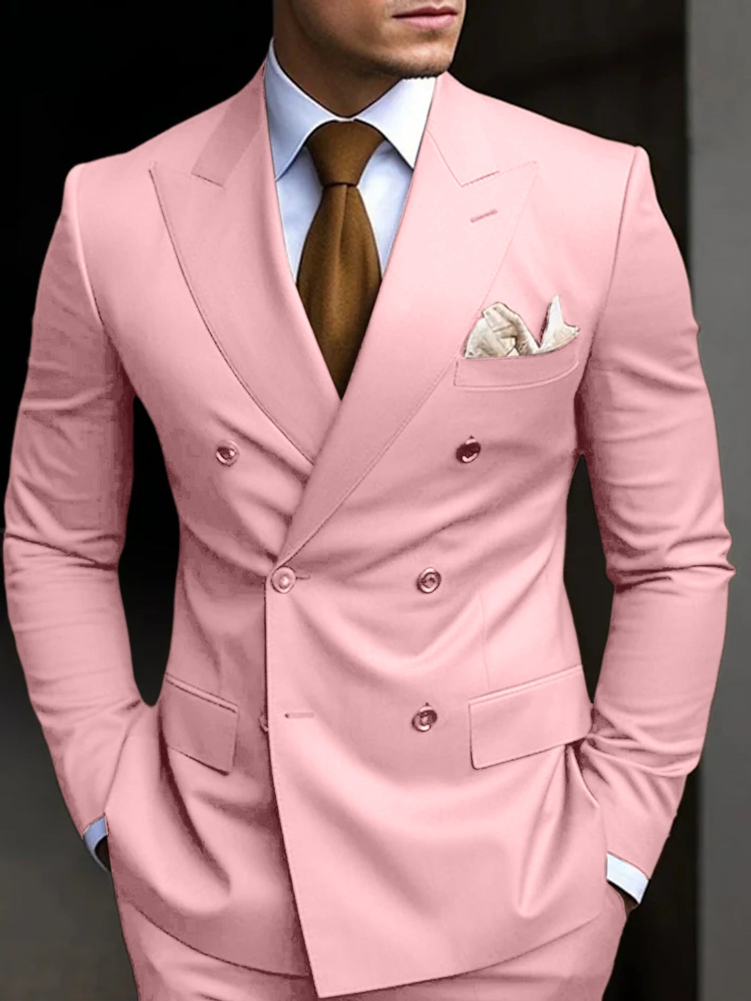 Men’s Two-Piece Double-Breasted Suit