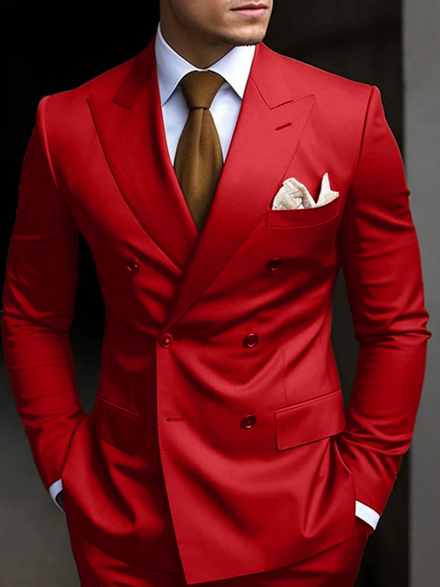 Men’s Two-Piece Double-Breasted Suit