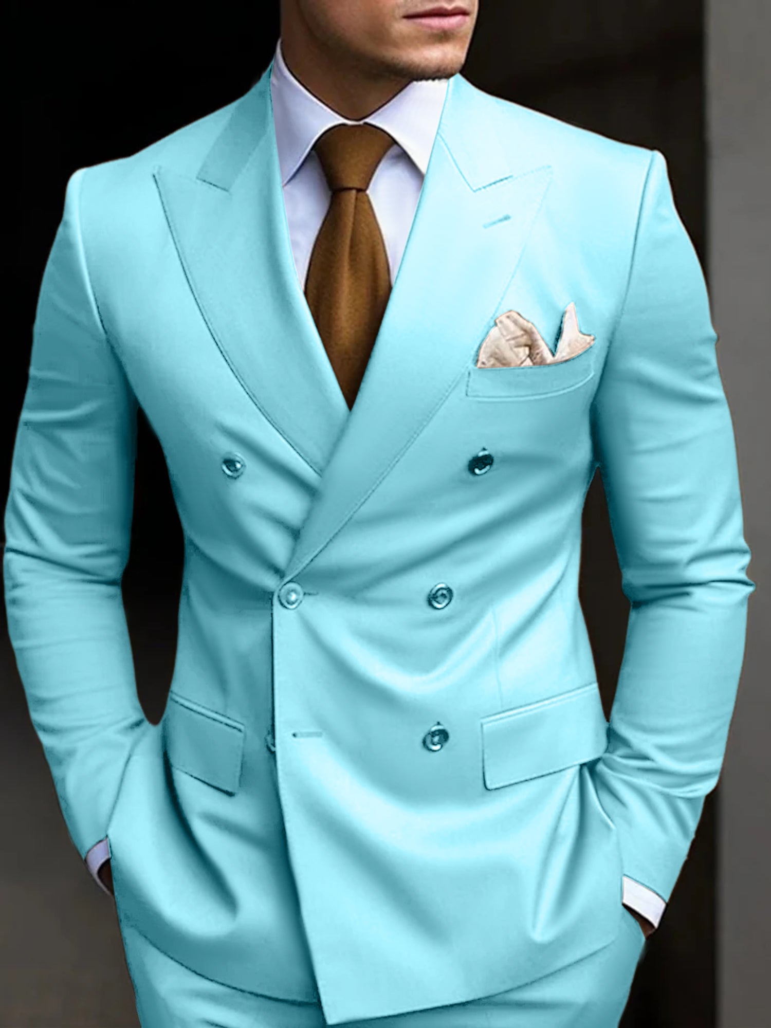 Men’s Two-Piece Double-Breasted Suit