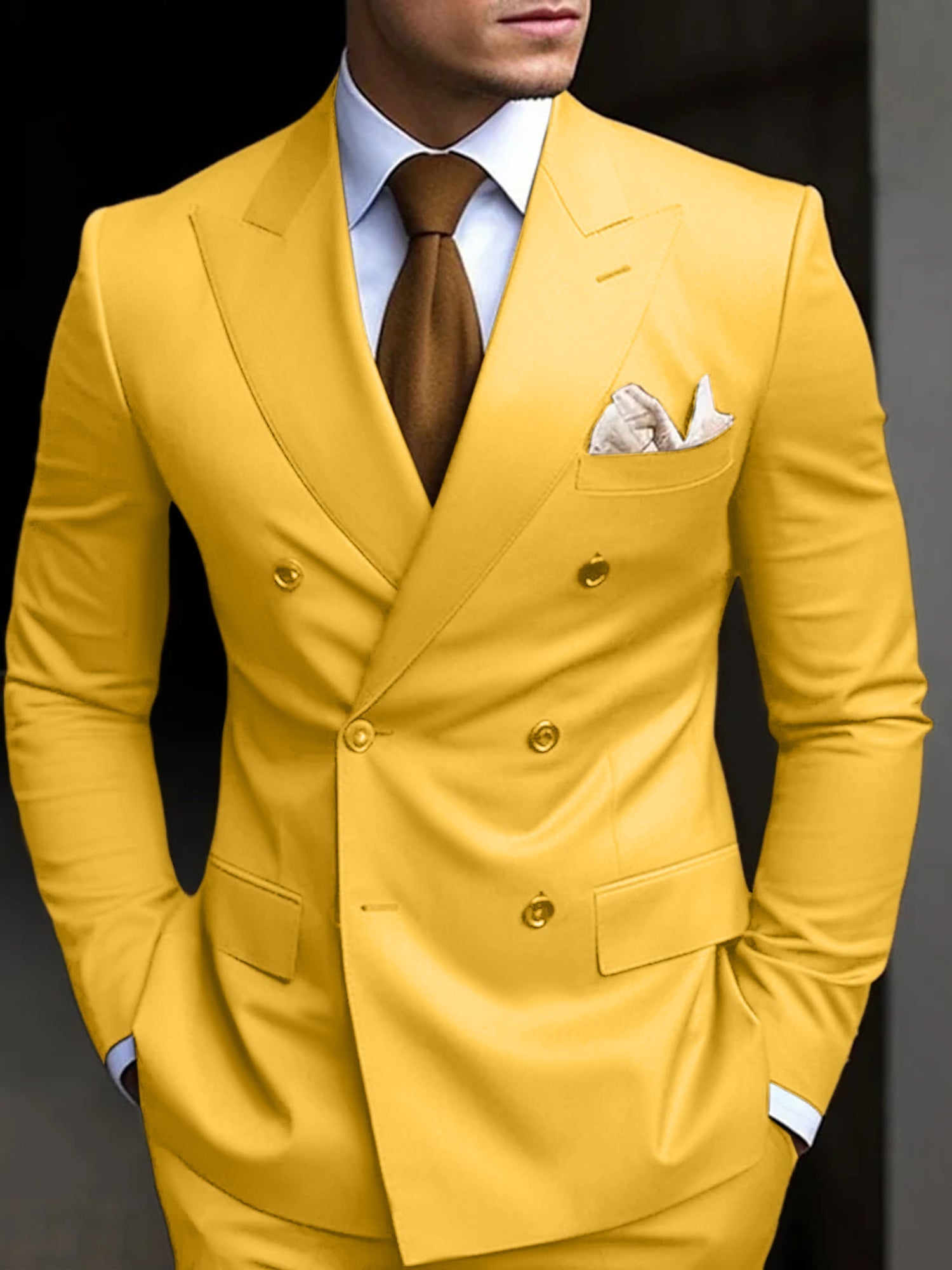 Men’s Two-Piece Double-Breasted Suit
