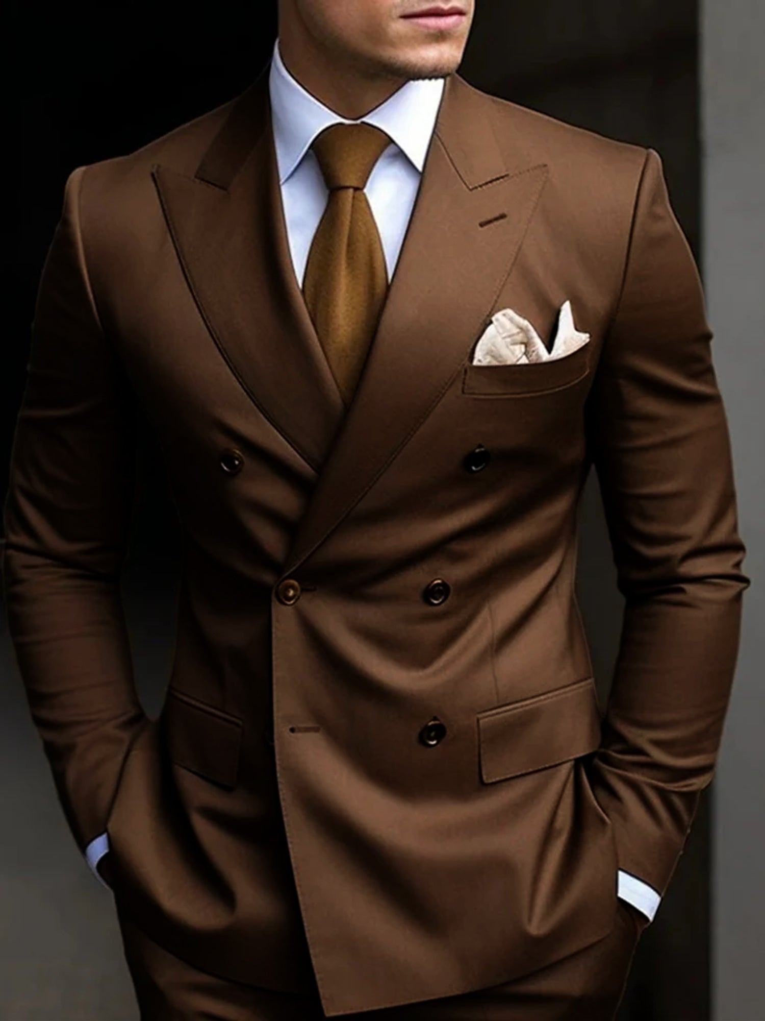 Men’s Two-Piece Double-Breasted Suit