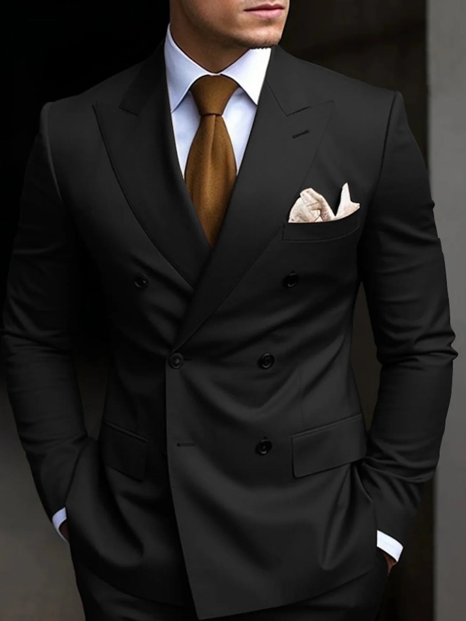 Men’s Two-Piece Double-Breasted Suit