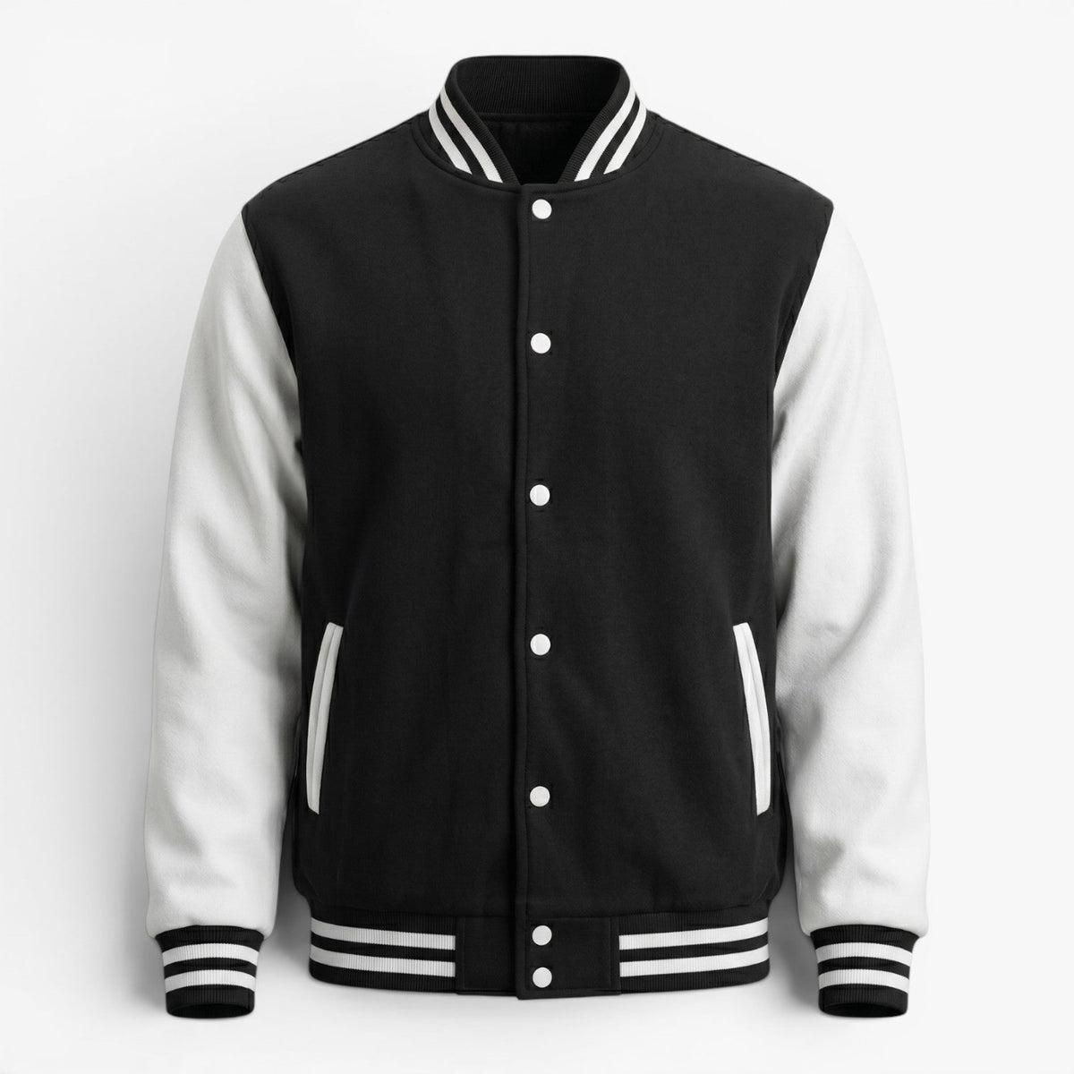 Men’s Varsity Bomber Jacket with Contrast Sleeves