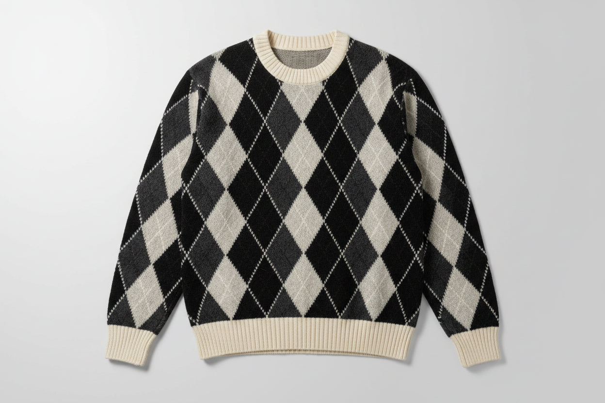 Men's Vintage Argyle Sweater
