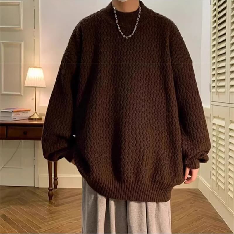 Men’s Wavy Knit Sweater