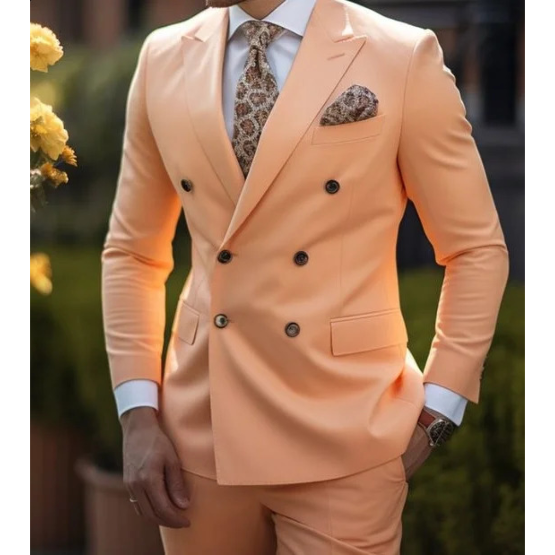 Men’s Double-Breasted 2-Piece Wedding Guest Suit