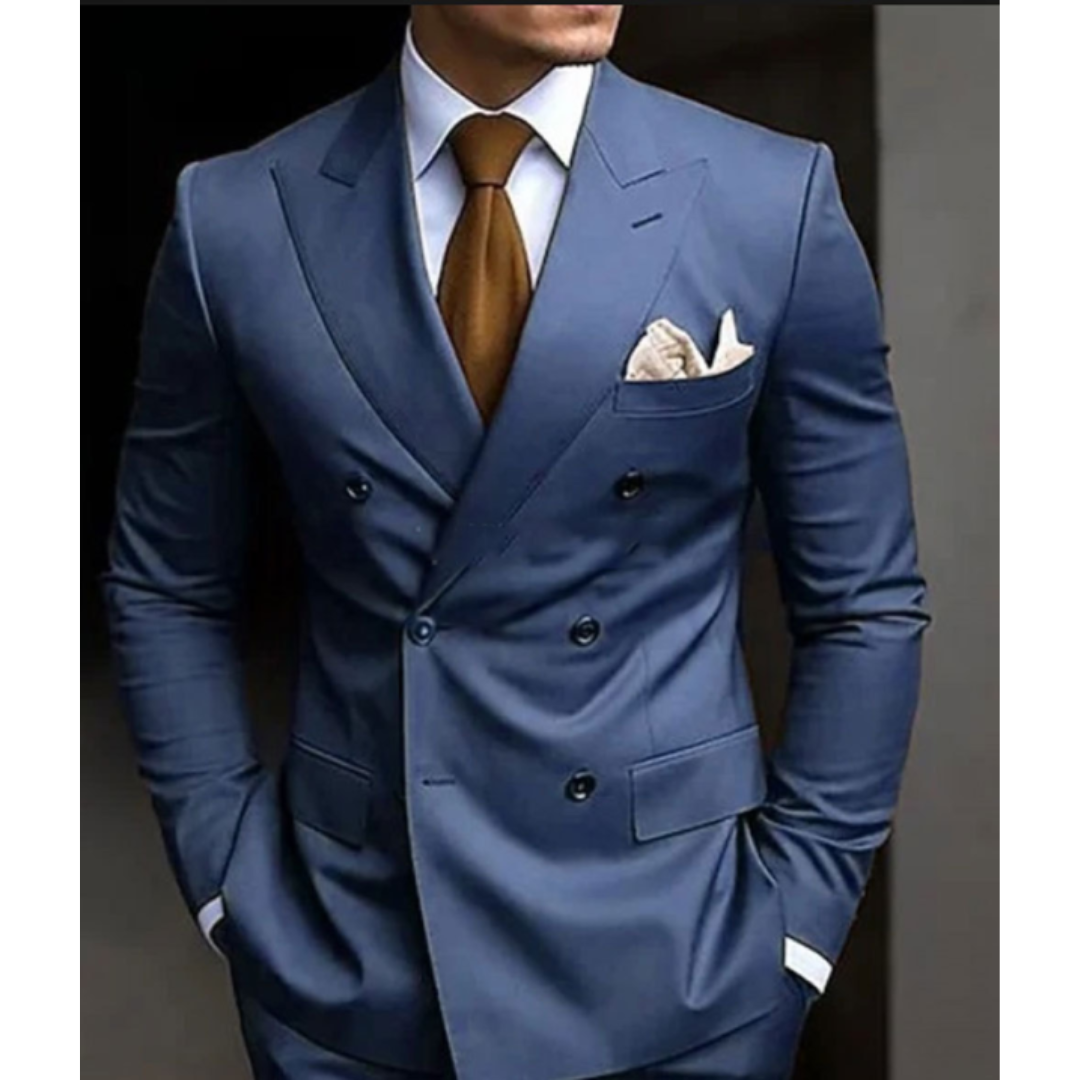 Men’s Double-Breasted 2-Piece Wedding Guest Suit