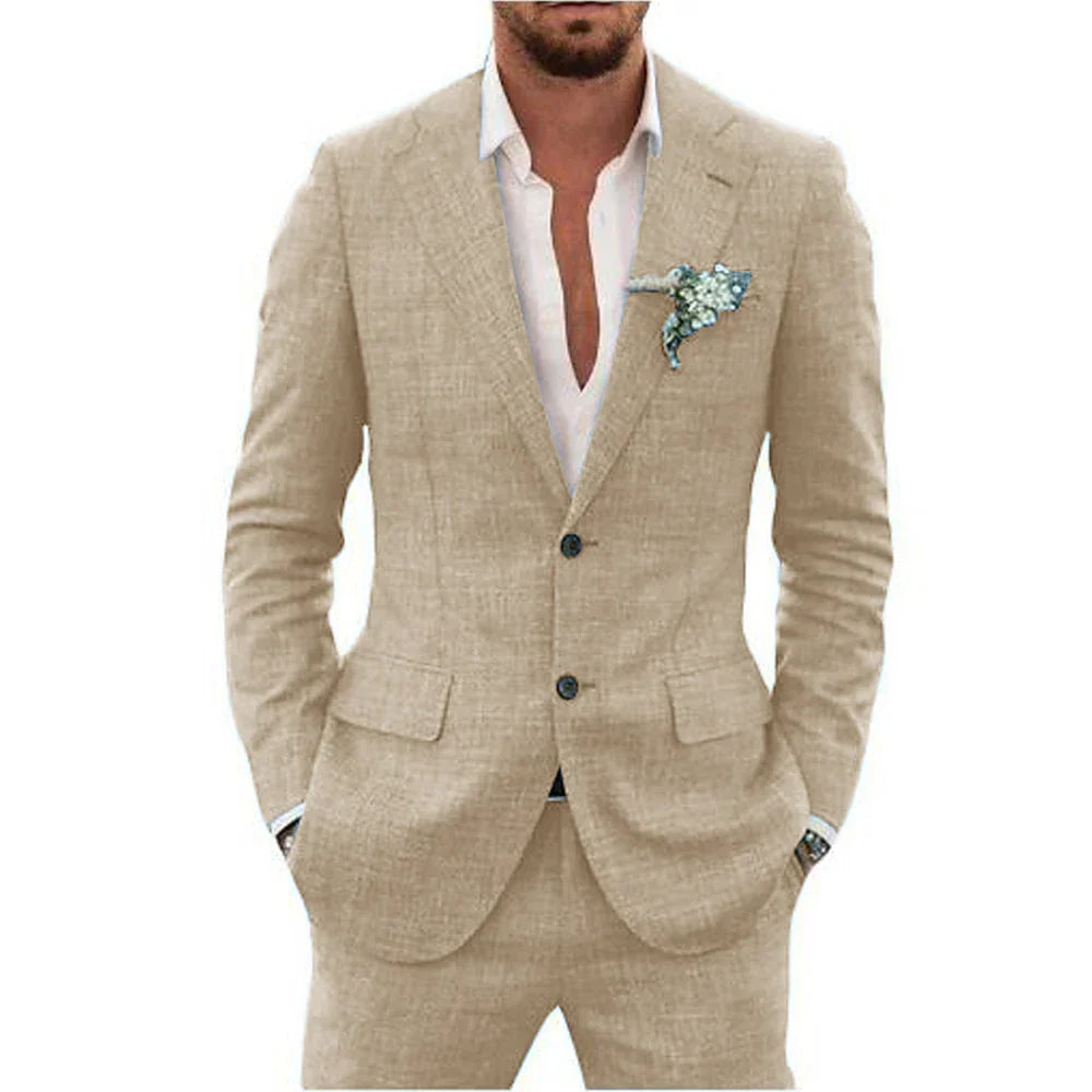 Men's Two-Piece Wedding Guest Suit for Modern Formal Events