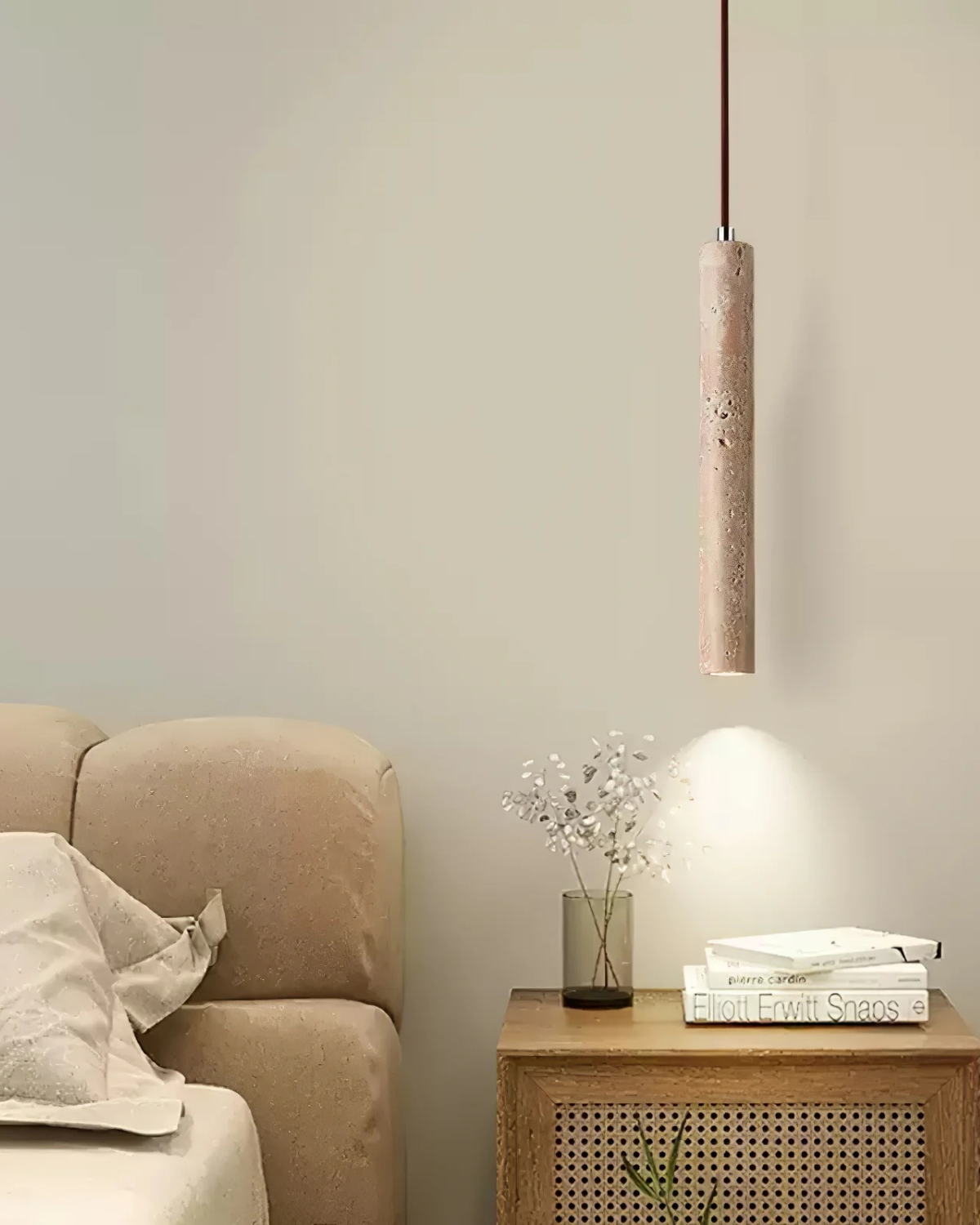 Minimalist Travertine LED Ceiling Light
