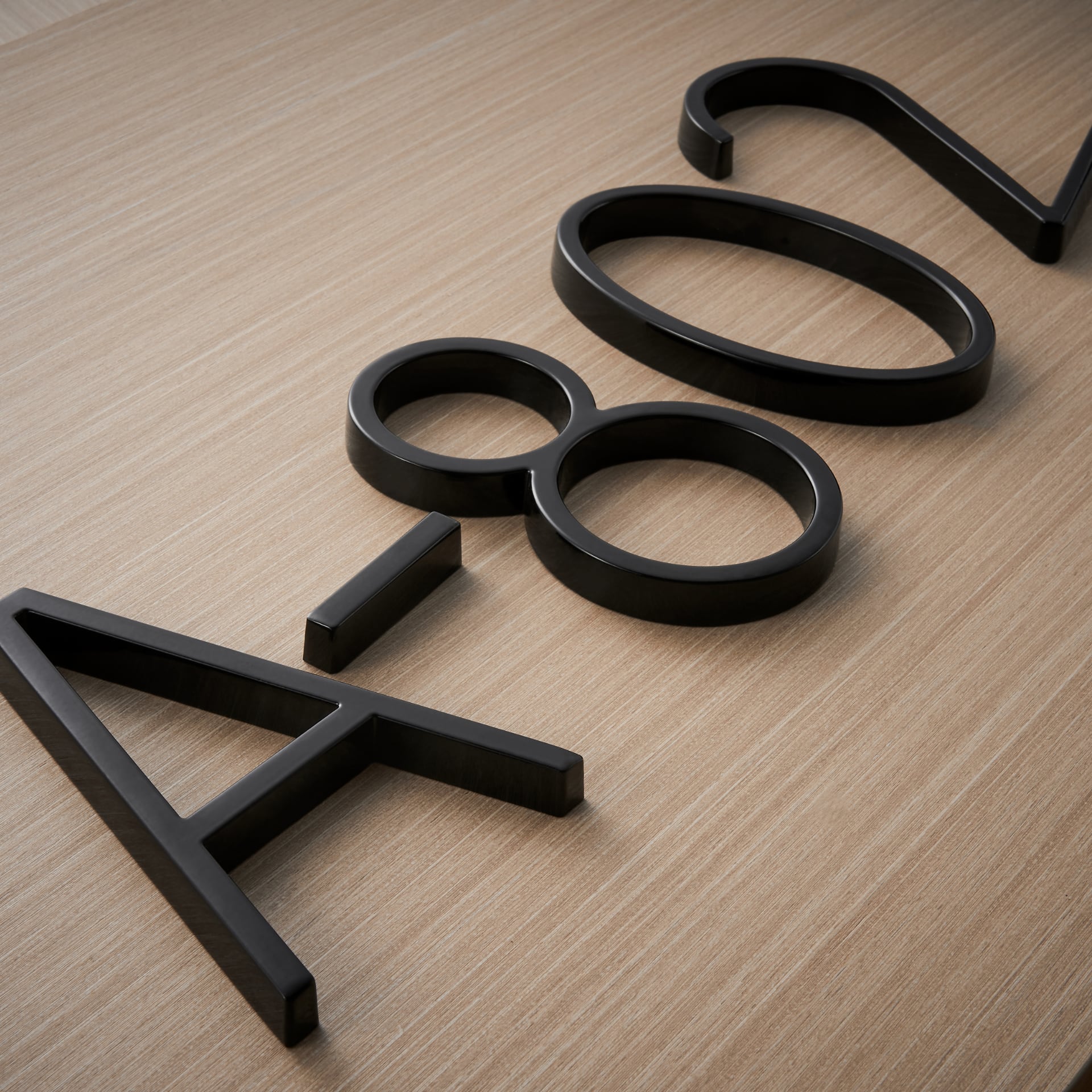 Modern Black House Number Sign – Durable Zinc Alloy Address Plaque with Versatile Installation for Enhanced Curb Appeal
