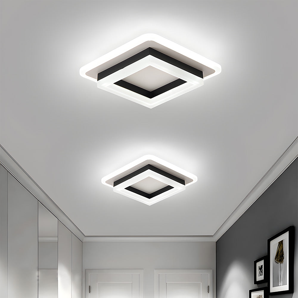 Modern Geometric Square LED Ceiling Lamp
