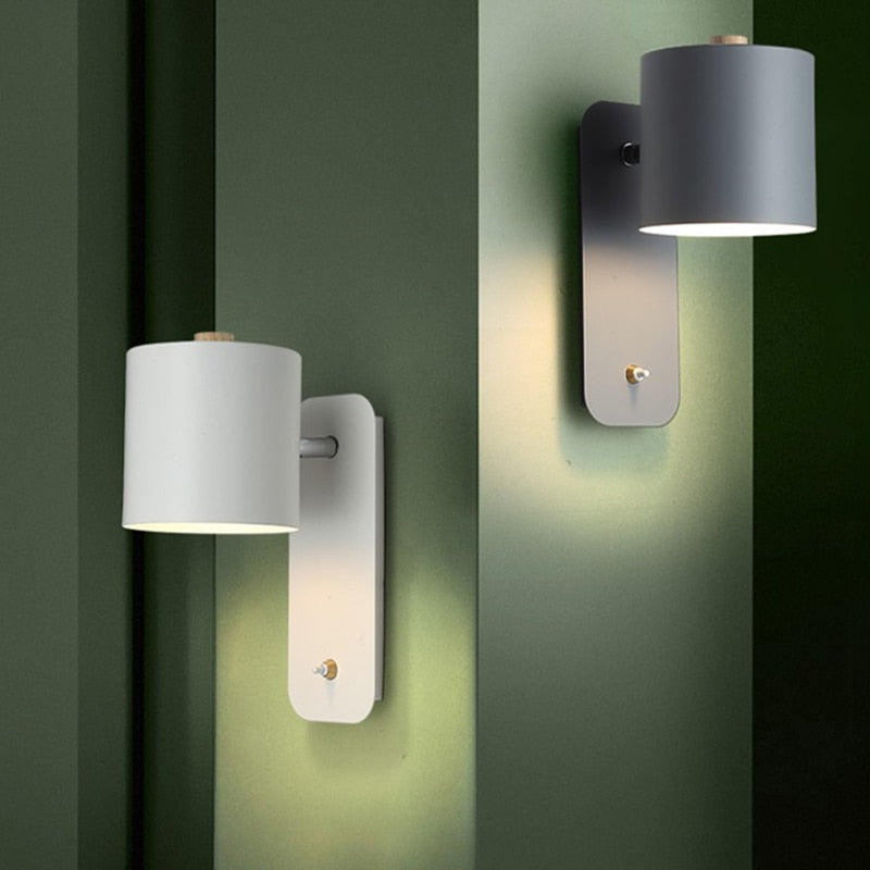Modern LED Wall Lamp for Indoor Home Decor – Stylish Wall Sconce with Integrated Switch and Metal Construction