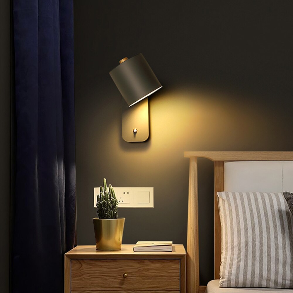 Modern LED Wall Lamp for Indoor Home Decor – Stylish Wall Sconce with Integrated Switch and Metal Construction