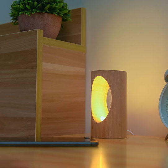 Modern Minimalist Wooden LED Night Light Desk Lamp