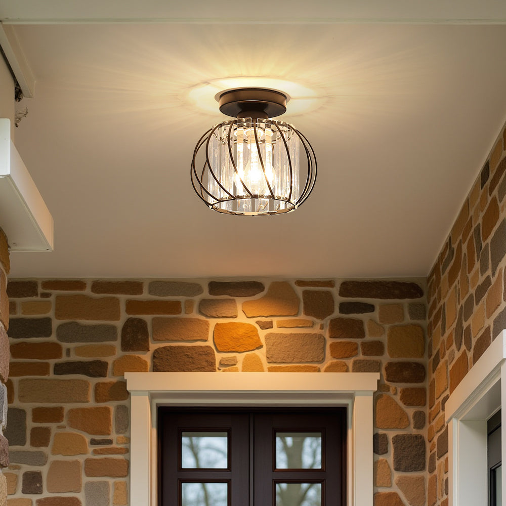 Modern Open-Frame Ceiling Lamp Flush Mount Light Fixture