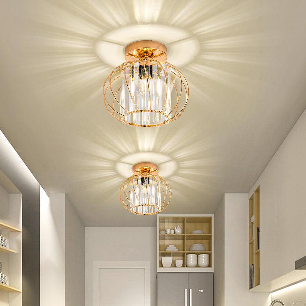 Modern Open-Frame Ceiling Lamp Flush Mount Light Fixture