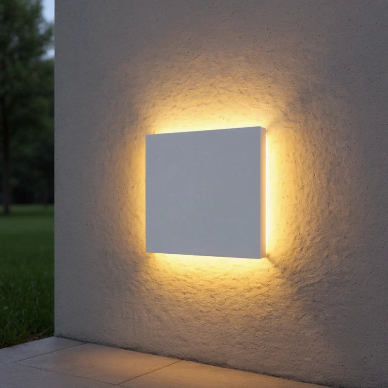 Modern Outdoor Wall Light – Square LED Lantern in Durable Aluminum for Garden and Exterior Use, IP65 Rated