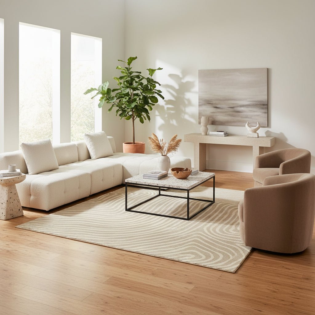 Modern Washable Carpet with Textured Surface and Timeless Design