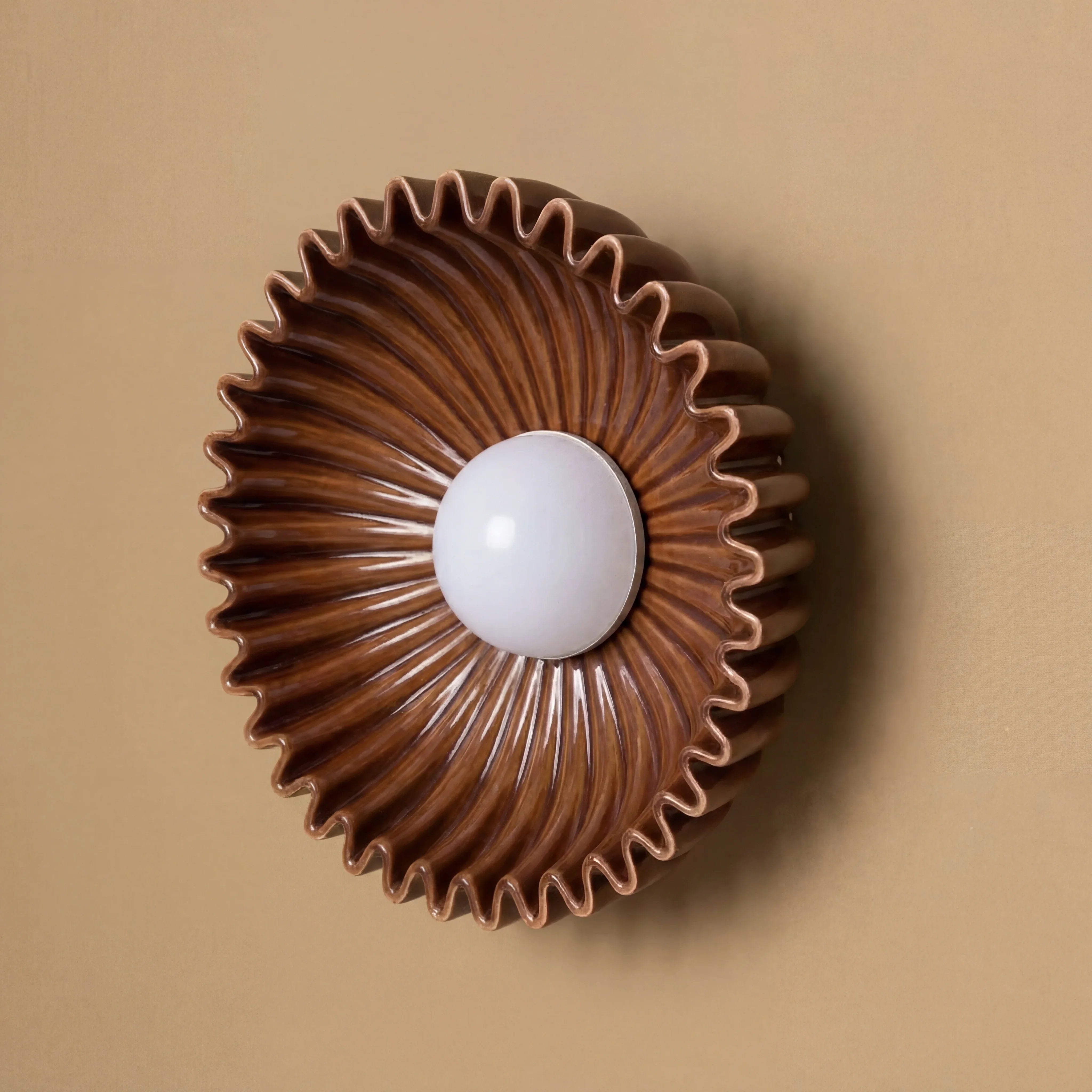 Modern Ceramic Flower Wall Light with Warm LED Glow