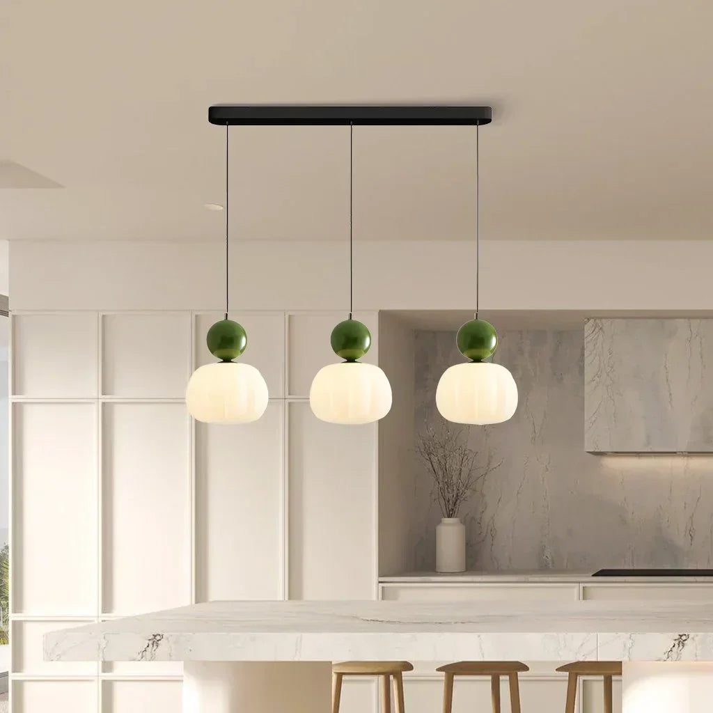 Modern Nordic LED Glass Ceiling Lamp with Adjustable Cord