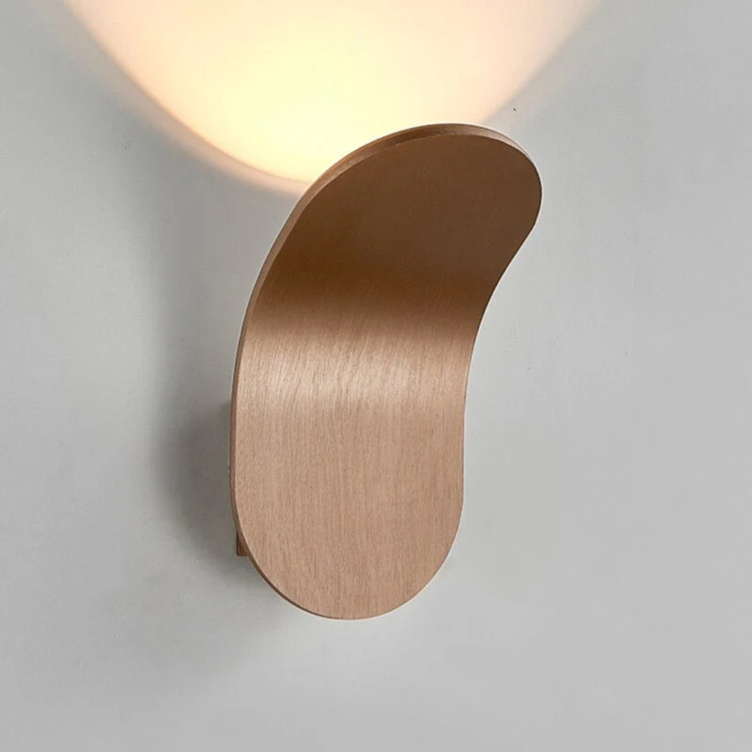 Minimalist Nordic LED Wall Lamp with Curved Metal Design