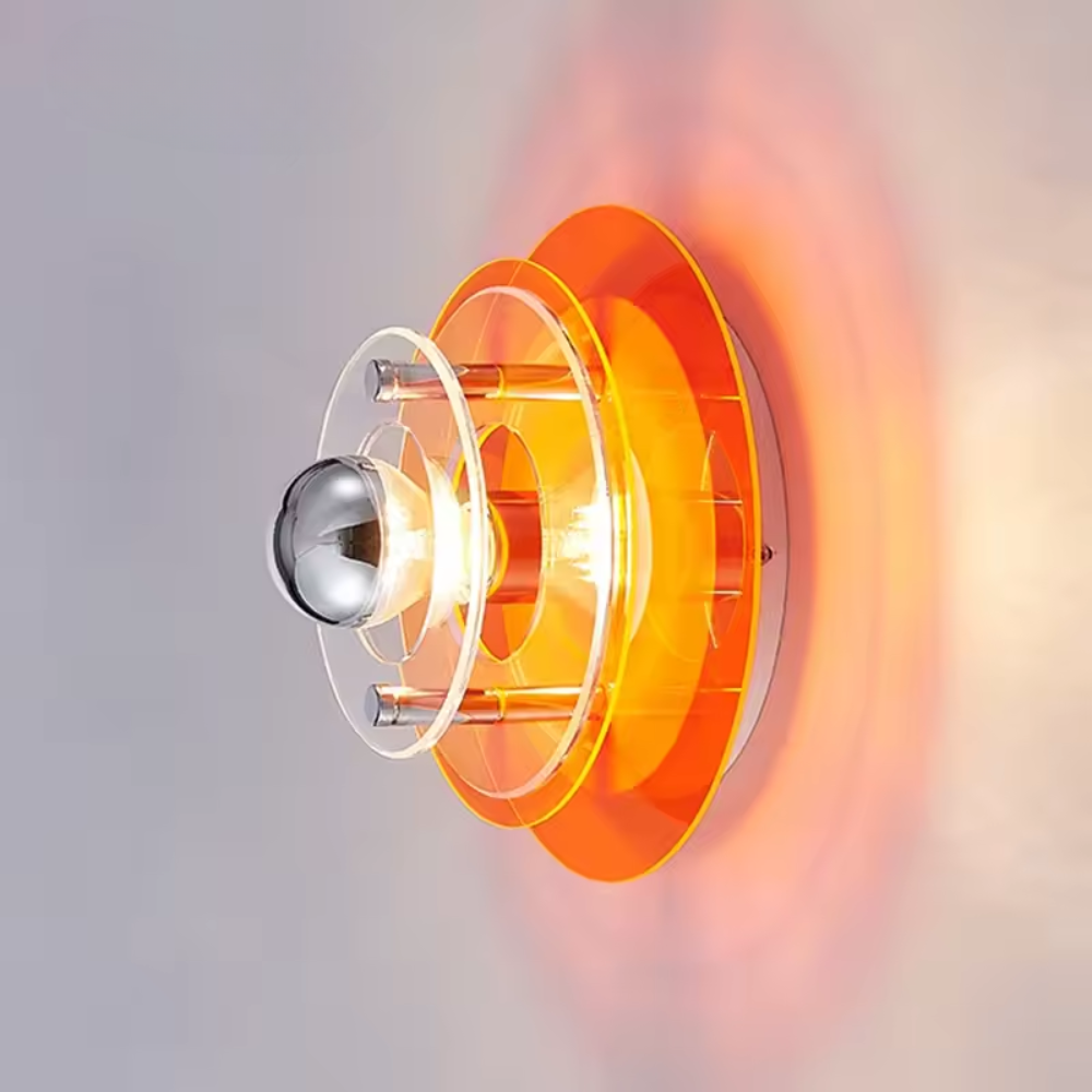 Bauhaus Style Colourful Disc Wall Light E27