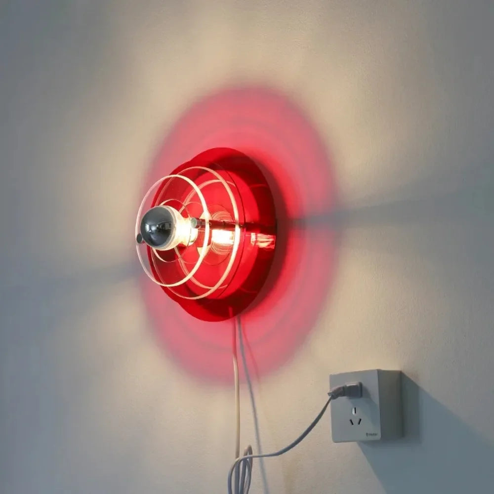 Bauhaus Style Colourful Disc Wall Light E27