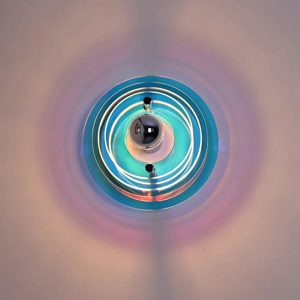 Bauhaus Style Colourful Disc Wall Light E27