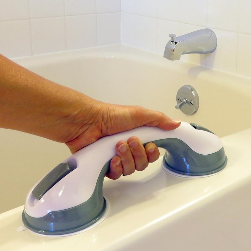 Non-Slip Drill-Free Suction-Mount Shower Handrail