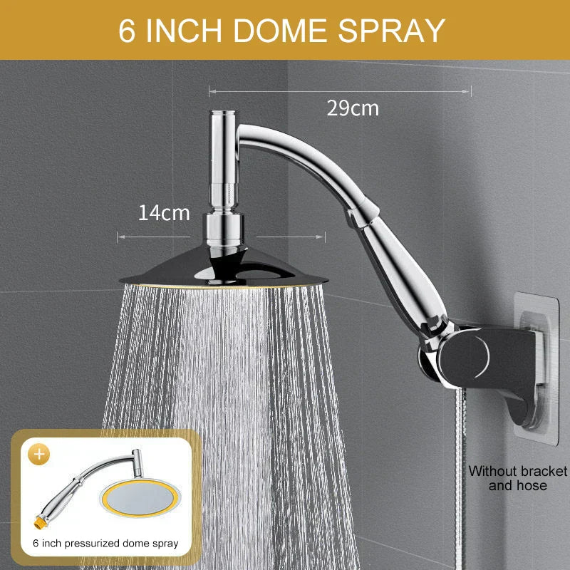 Non-Slip Water-Saving Wall-Mounted Rain Showerhead