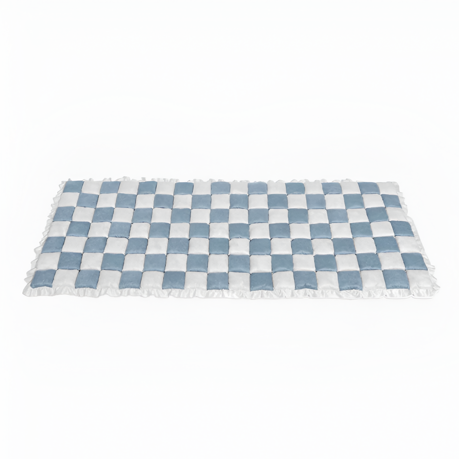 Non-Slip Checkered Plush Pet Mat