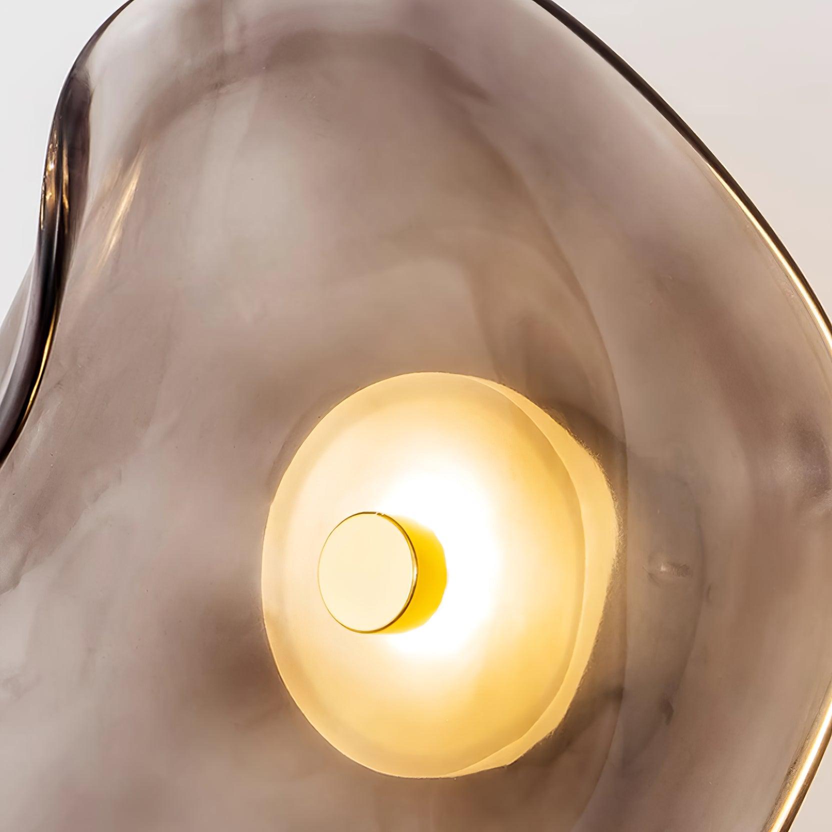 Organic Glass Wall Lamp with Integrated Warm LED