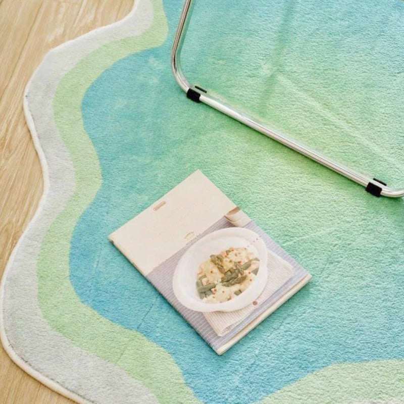 Pastel Cloud Carpet with Cheerful Design and Anti-Slip Backing
