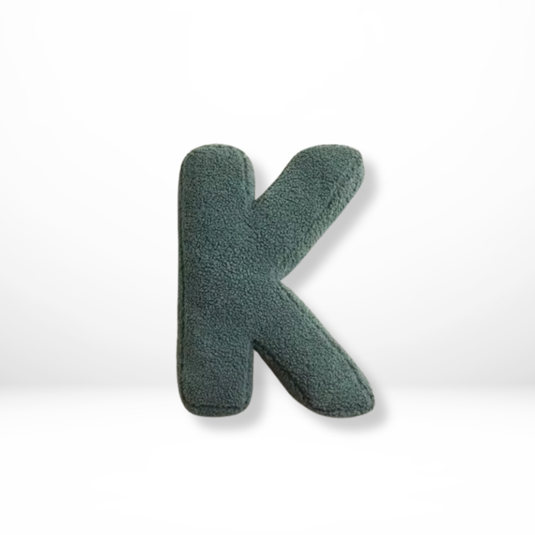 Personalized Velvet Decorative Cushion Cover - Soft Alphabet Pillow for Couch and Home Decor
