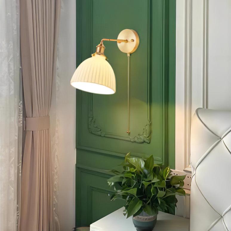 Pleated Modern Ceramic Wall Lamp