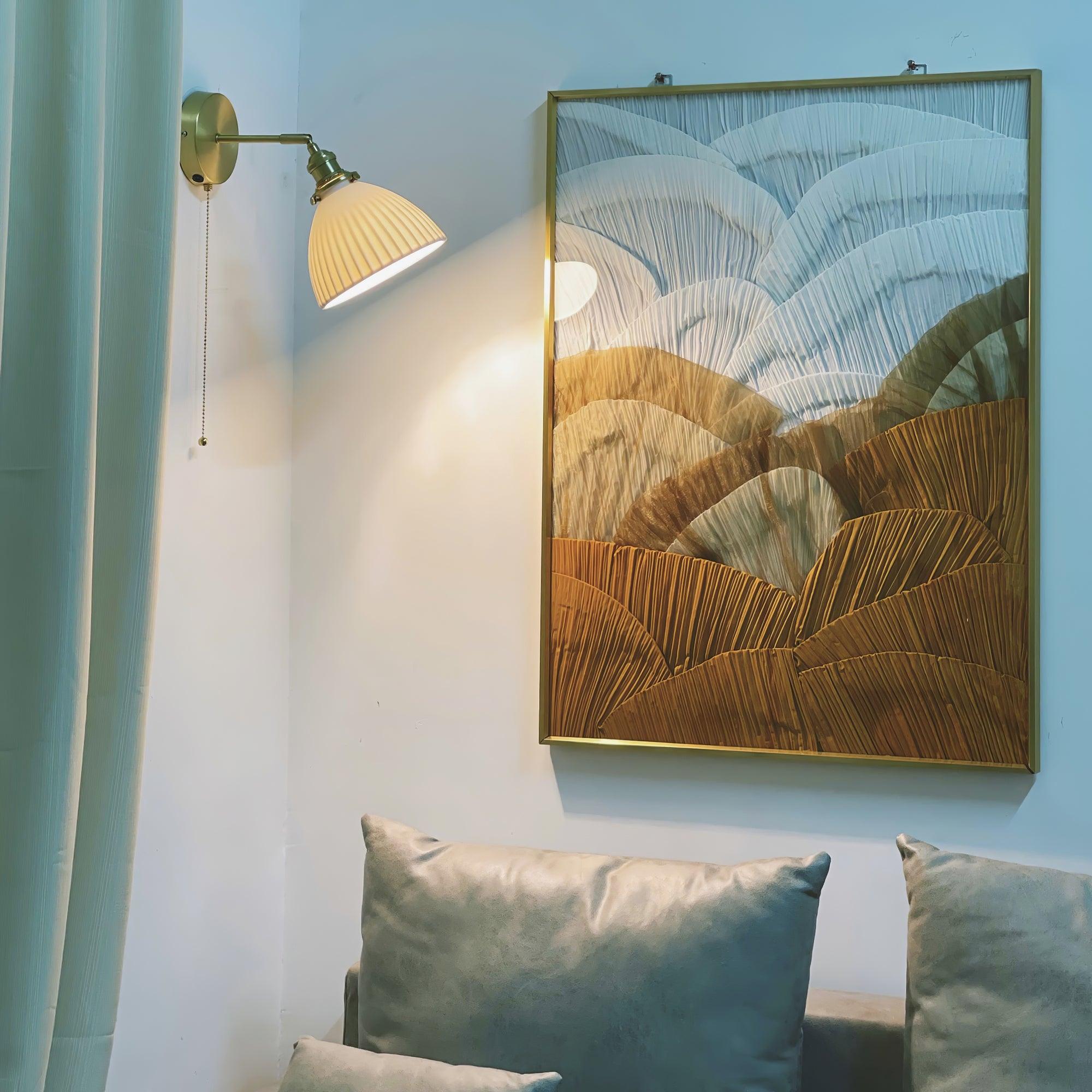 Pleated Modern Ceramic Wall Lamp
