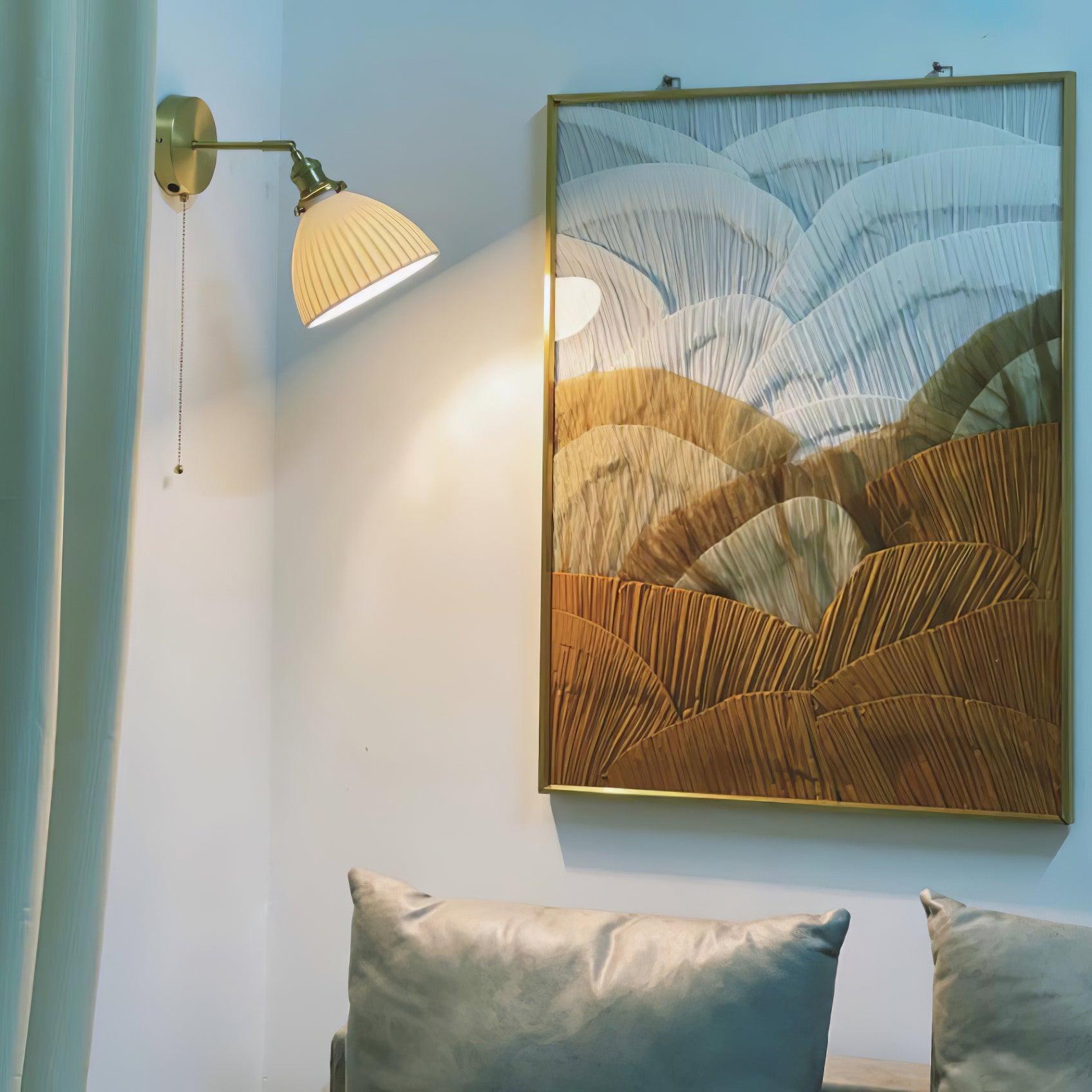 Pleated Modern Ceramic Wall Lamp
