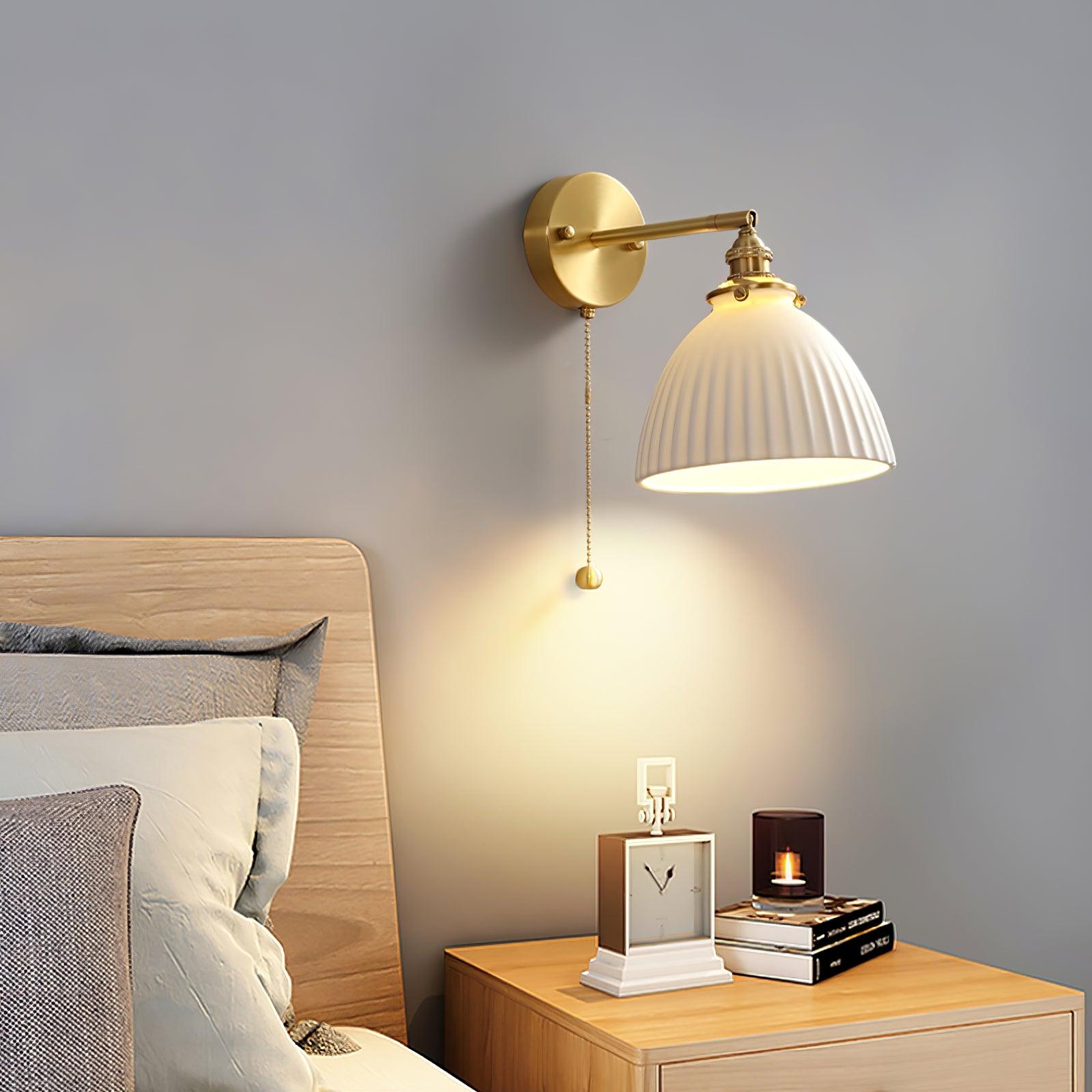Pleated Modern Ceramic Wall Lamp