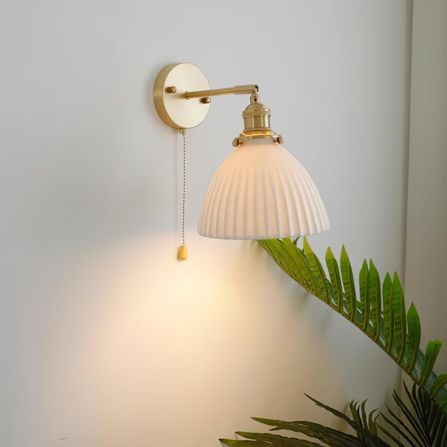 Pleated Modern Ceramic Wall Lamp