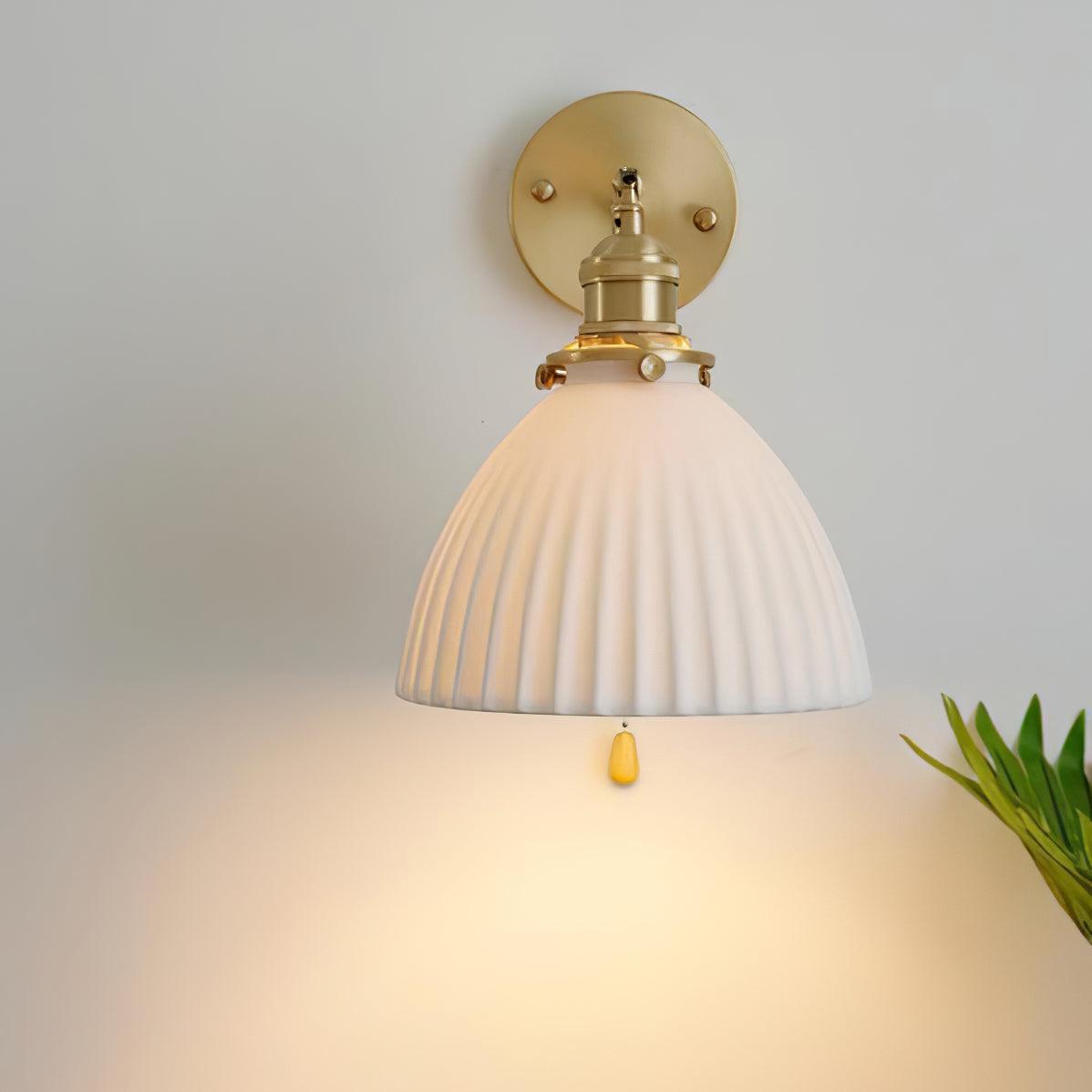 Pleated Modern Ceramic Wall Lamp