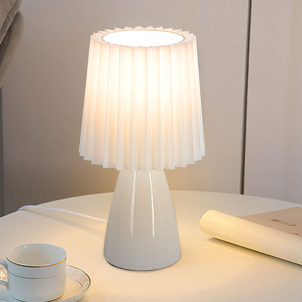 Pleated Fabric Shade Lamp