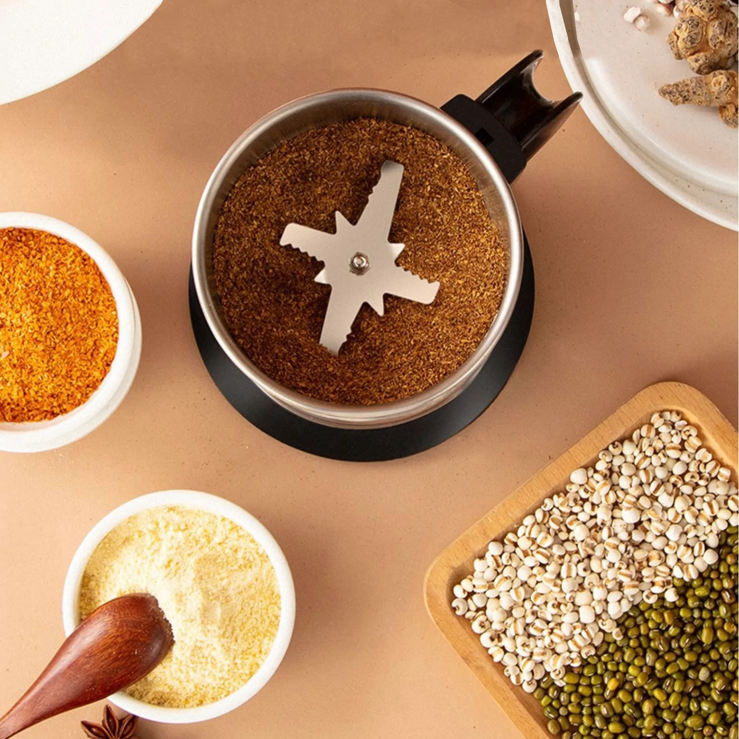Portable Electric Coffee and Spice Grinder