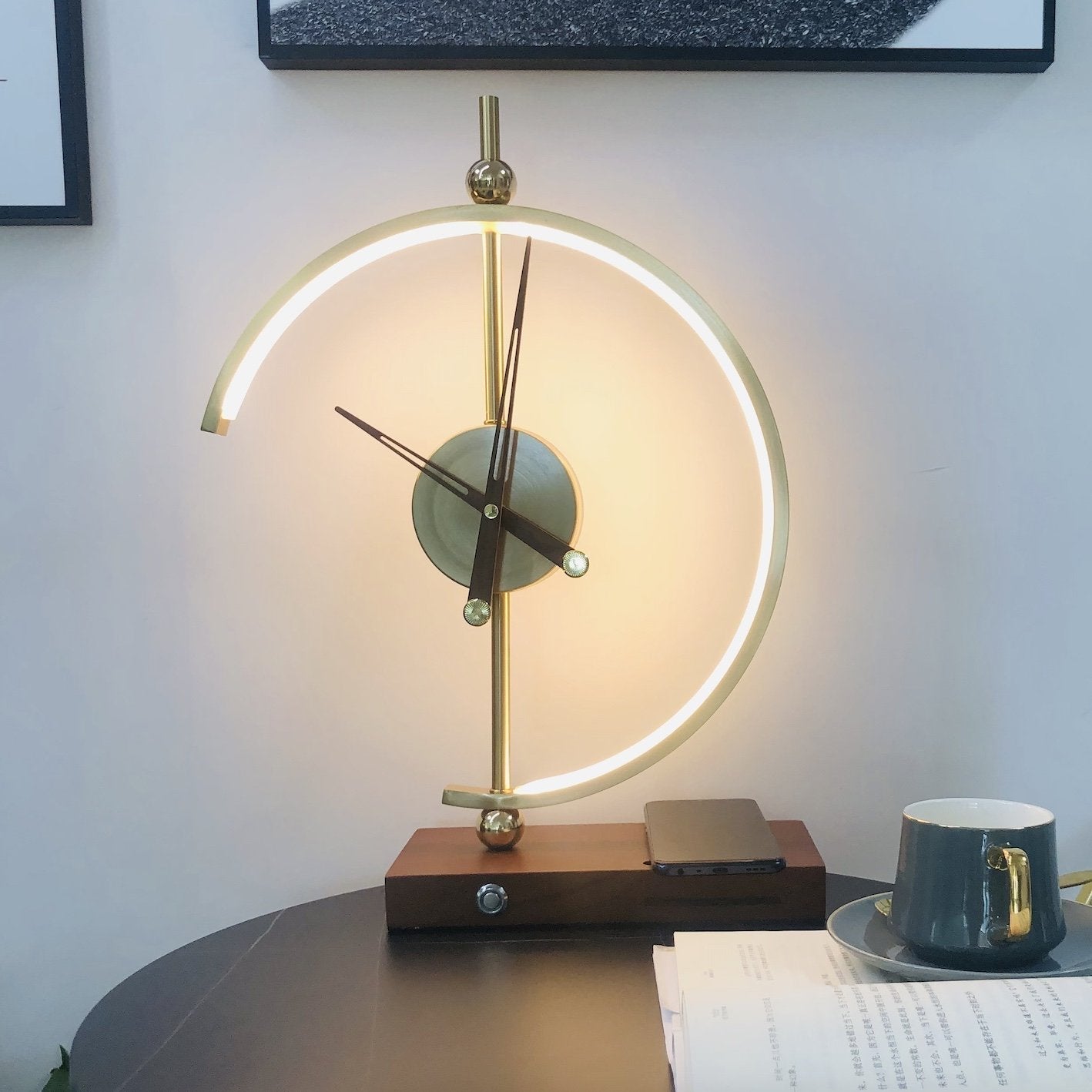 Rechargeable Lamp Clock for Modern Home Decor