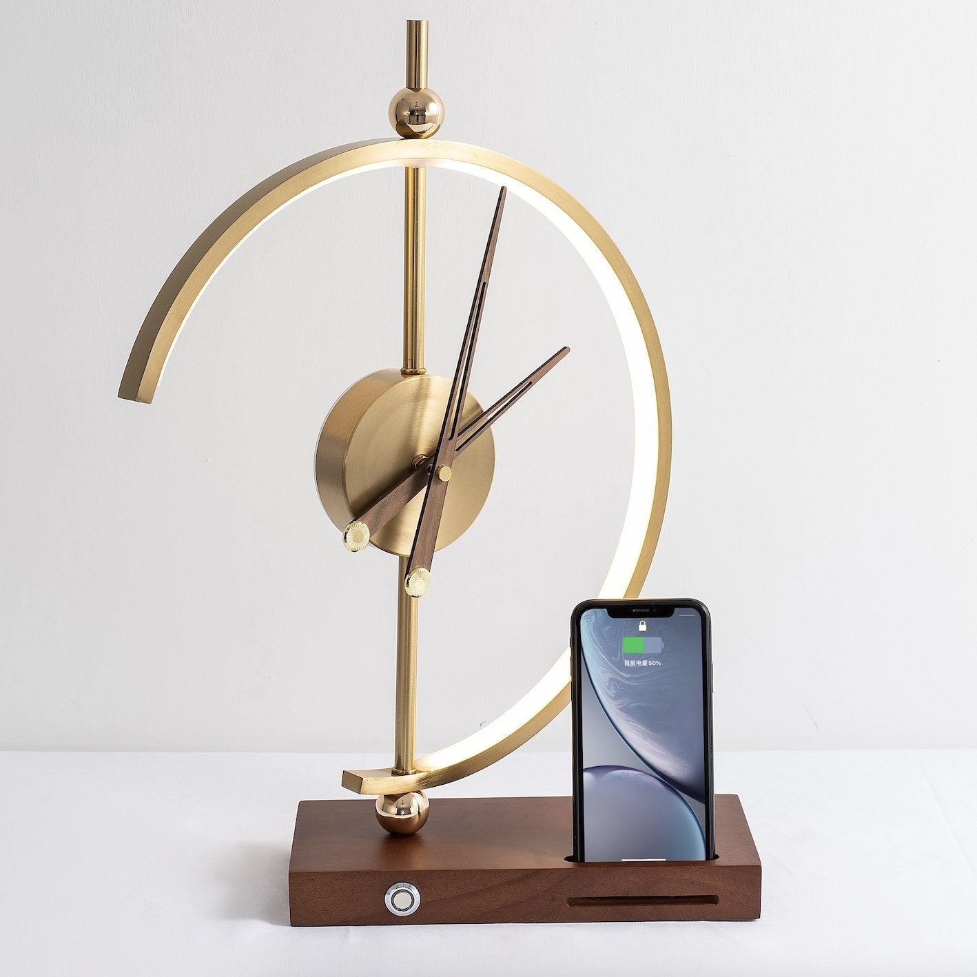 Rechargeable Lamp Clock for Modern Home Decor