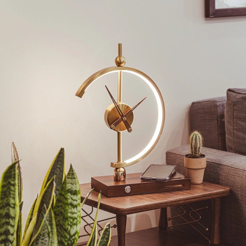 Rechargeable Lamp Clock for Modern Home Decor