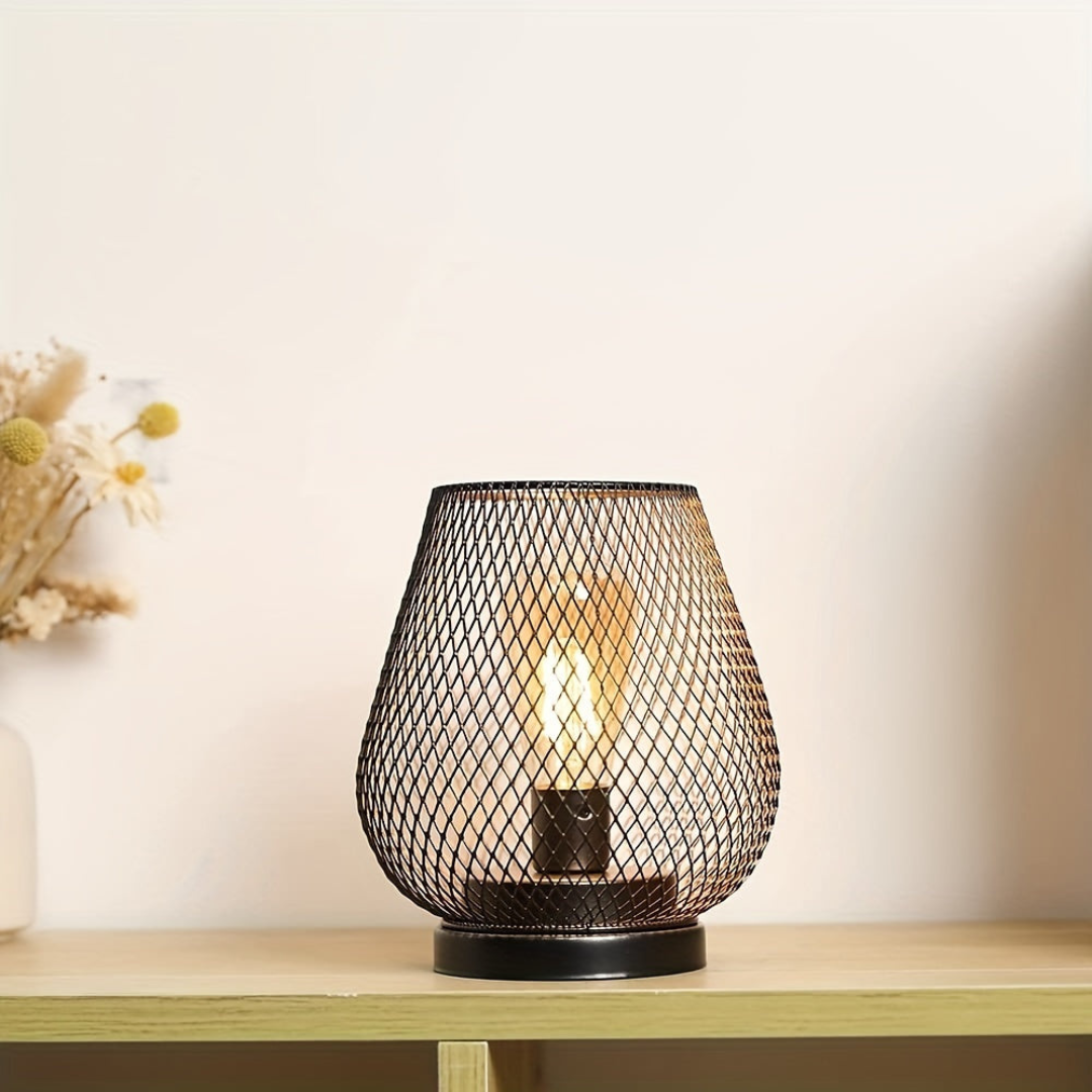 Rechargeable Cordless Metal Mesh Table Lamp
